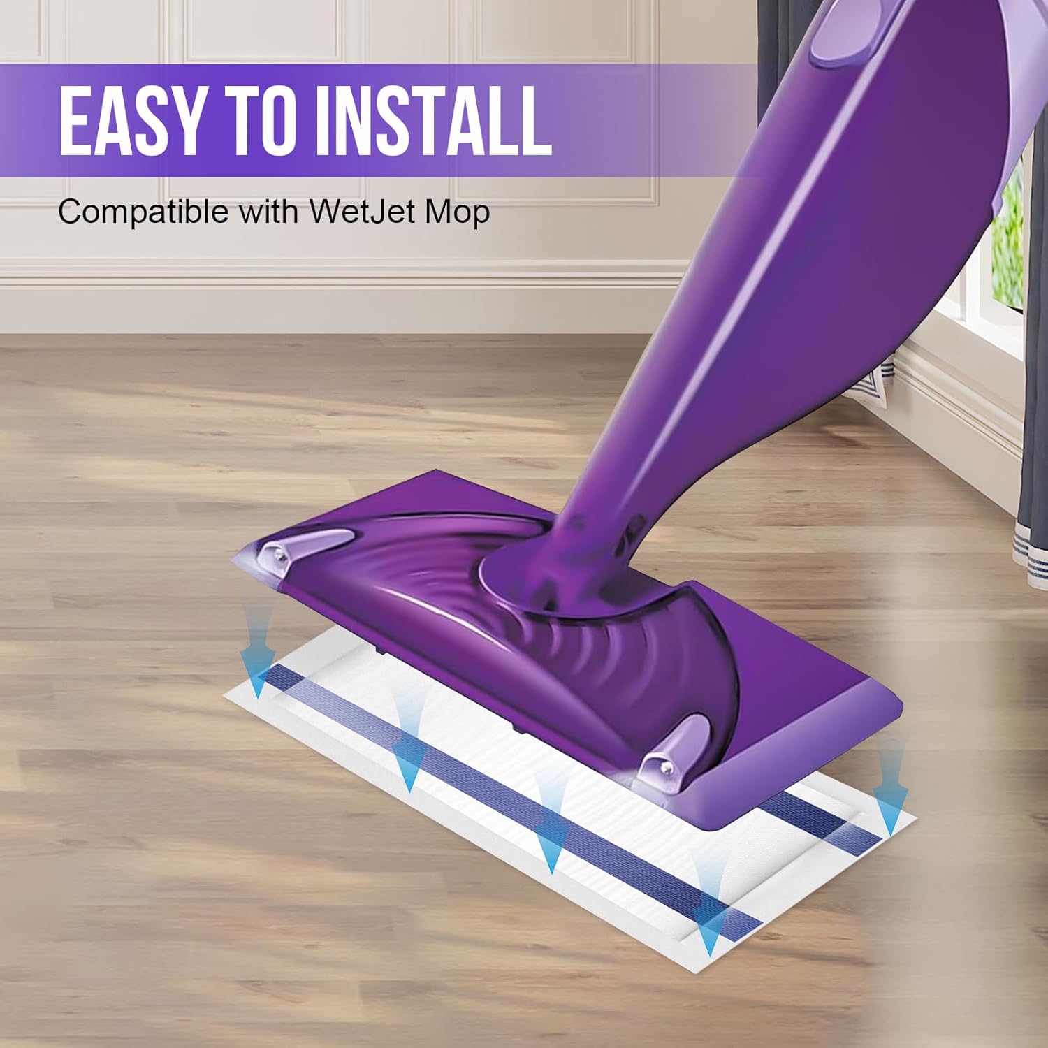 Wet Spray Mop Mop Pad Replacement | Disposable Multi-Surface Wet Hardwood Floor Cleaner Spray Mop Pad Replacement | Thickness Absorbent (60)