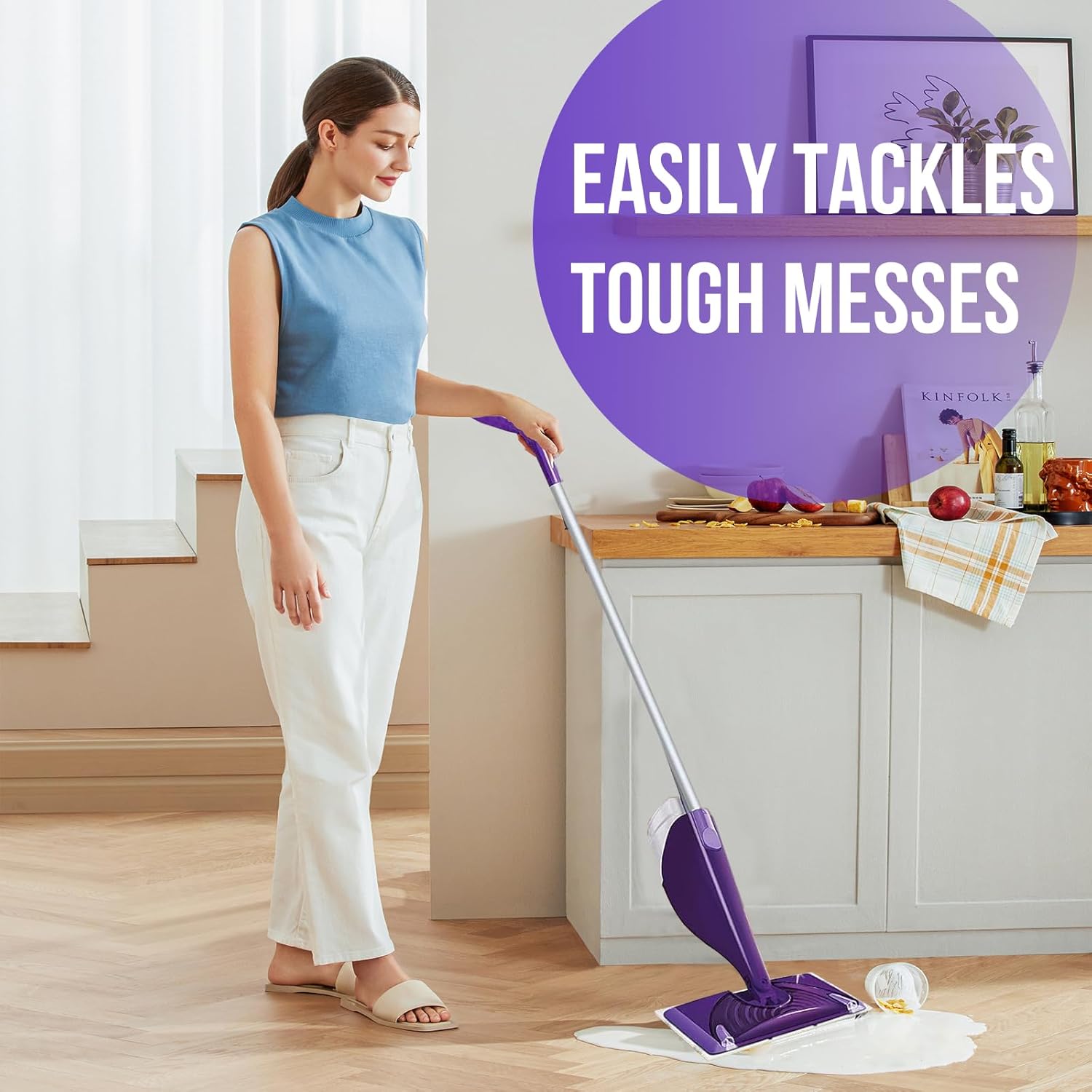 Wet Spray Mop Mop Pad Replacement | Disposable Multi-Surface Wet Hardwood Floor Cleaner Spray Mop Pad Replacement | Thickness Absorbent (60)