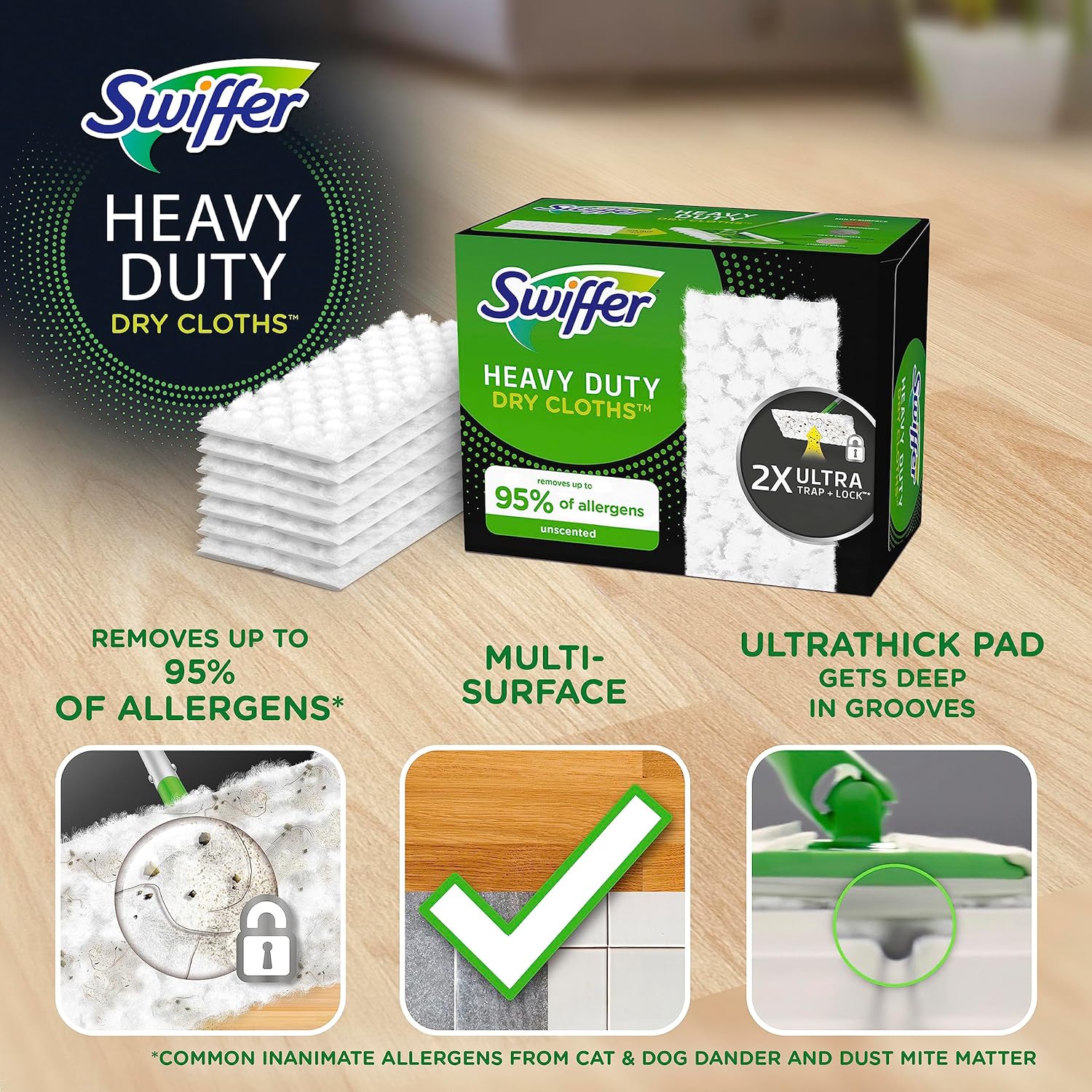 Sweeper Heavy Duty Replacement Mop Pads for Floor Mopping and Cleaning | Multi-Purpose | Multi-Surface Floor Cleaning Product | 20-Piece Pack of 2