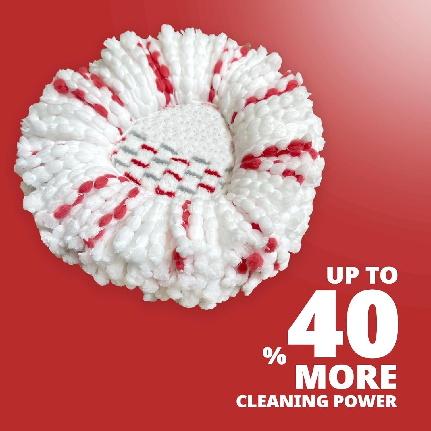 Replacement Mop Heads - 40% more cleaning power | 3-piece replacement rotary mop heads | easy to unscrew 1 canister system | easy to clean | microfiber | machine washable