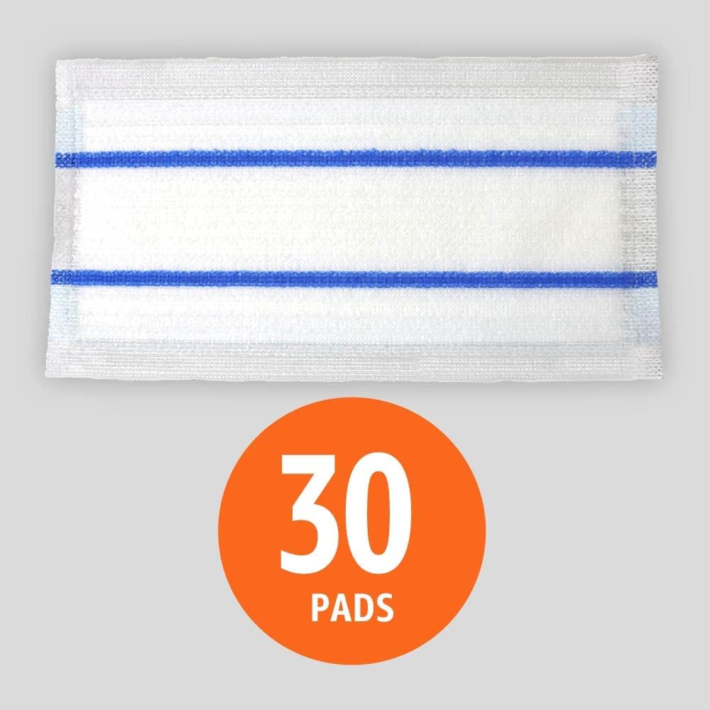 Heavy Duty Dry Mop Pads - 11" x 5.9" | Pack of 30 | Microfiber