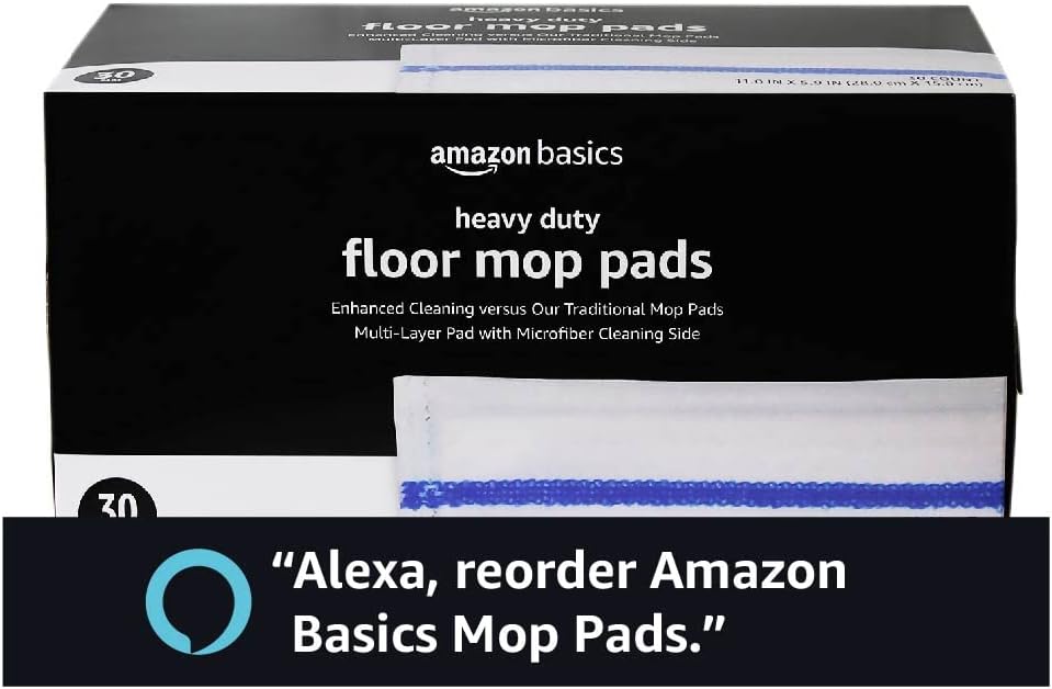 Heavy Duty Dry Mop Pads - 11" x 5.9" | Pack of 30 | Microfiber