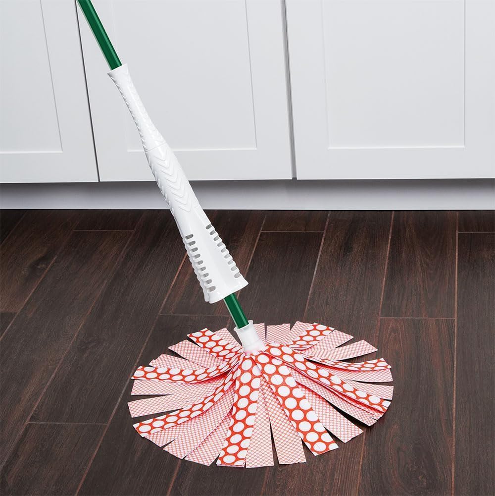 Wonder Replacement Mop Head | Absorbent Microfiber | Auto-Wring Mop | Best Mop Replacement | Machine Washable | Multi-Surface Floor Mop | 3 Replacement Pads | Red and White