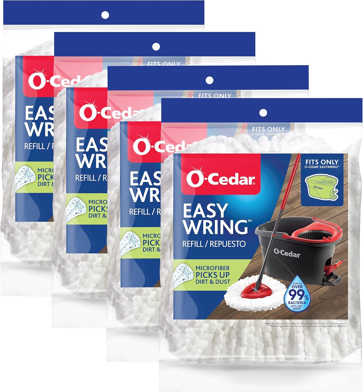 EasyWring Spin Mop Microfiber Replacement (4-Pack)