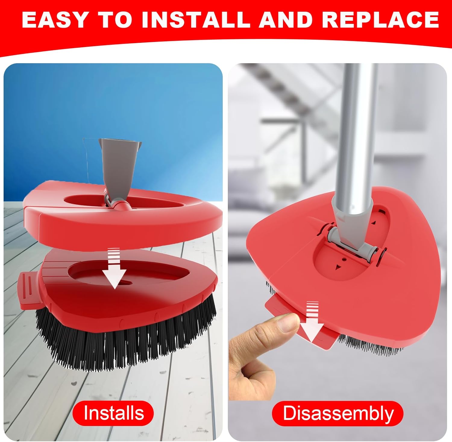 2 Piece Upgraded Hard-bristle Brush Refills