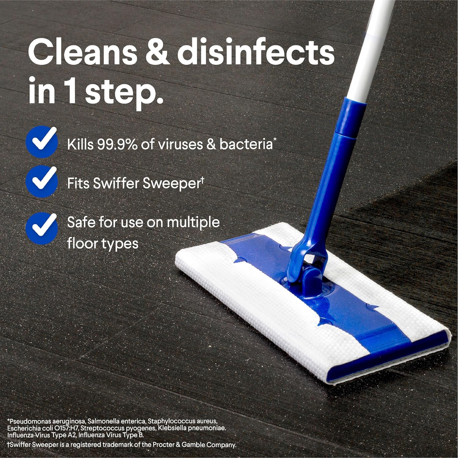 Scentiva Sterilized Wet Mop Pads | Disposable Mop Heads | Coconut & Waterlily | 2 Pack | 24 Wet Refills Per Pack (Packaging May Vary)