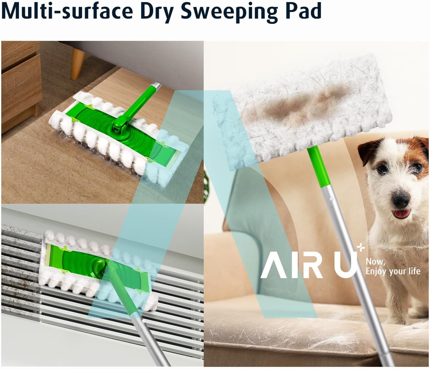 50 Piece Heavy-duty Unscented Pet Dry Mop Pads