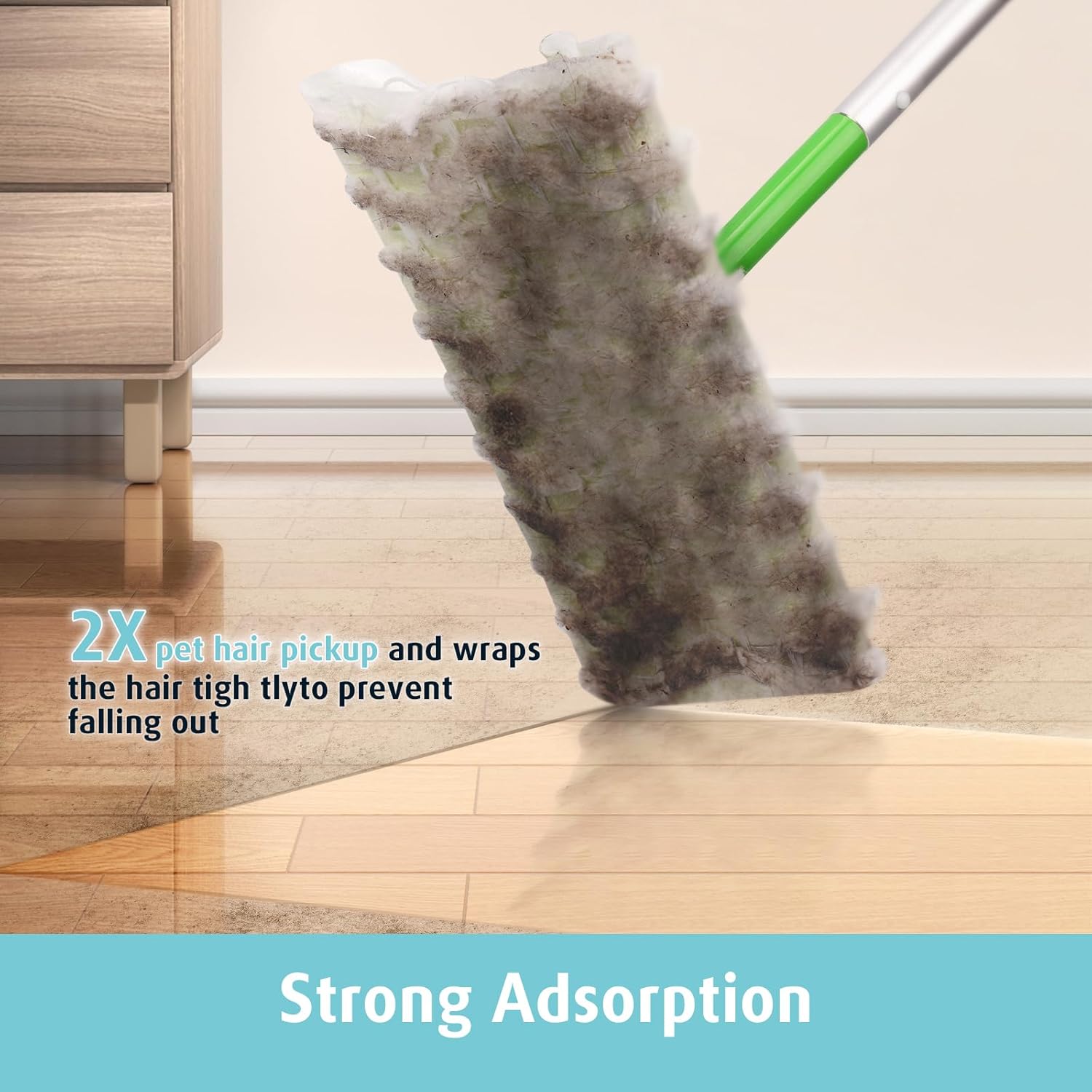 50 Piece Heavy-duty Unscented Pet Dry Mop Pads