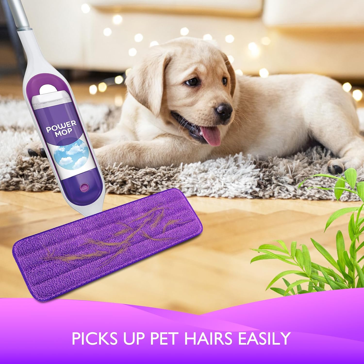 Yicotira Reusable Electric Mop Replacement Pads Compatible with PowerMop Mop - Electric Mop Replacement Pads - Washable Microfiber Pads for Multi-Surface Floor Cleaning | 4-Pack