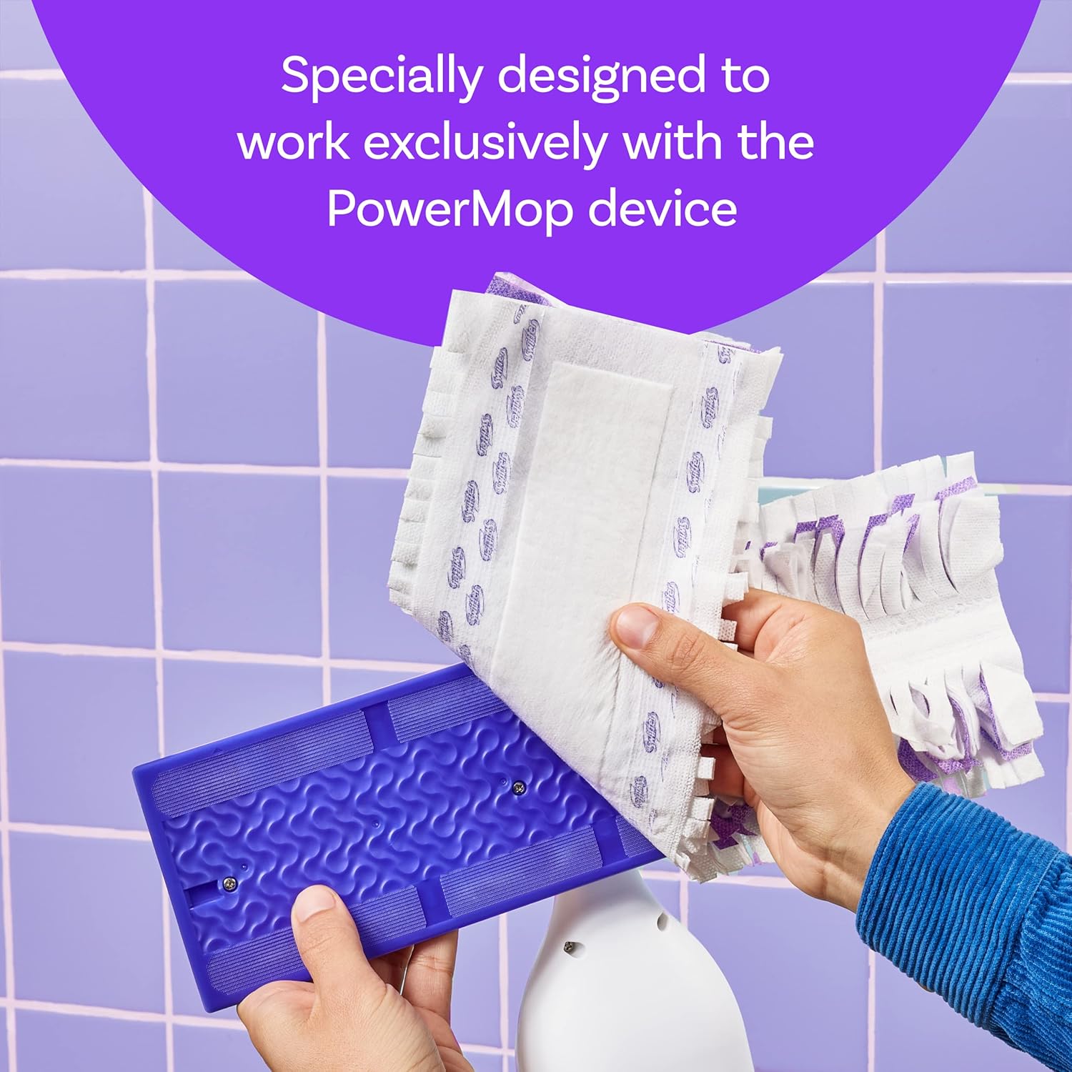 PowerMop Multi-Surface Refill Kit for Floor Cleaning | includes 5 replacement mop pads | 1 lavender scented cleaning solution (2-pack)