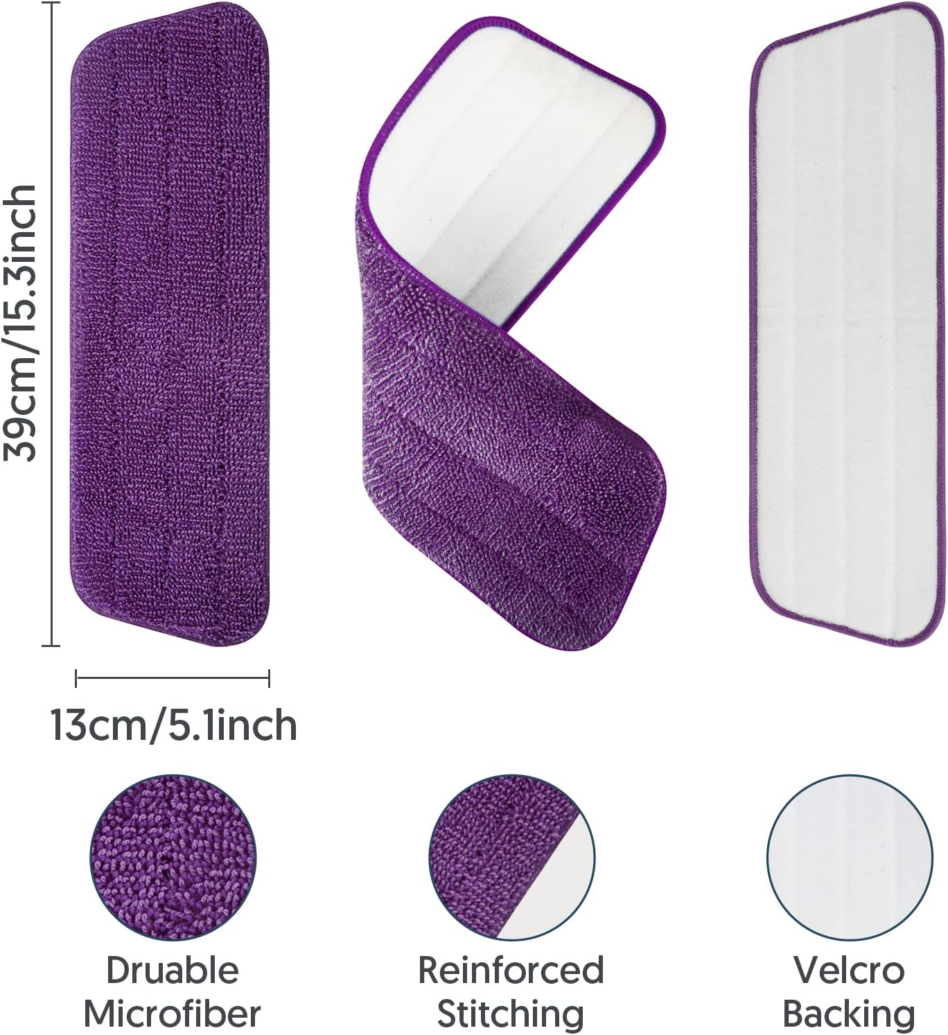 7 Pack Machine-washable Electric Mop Pads