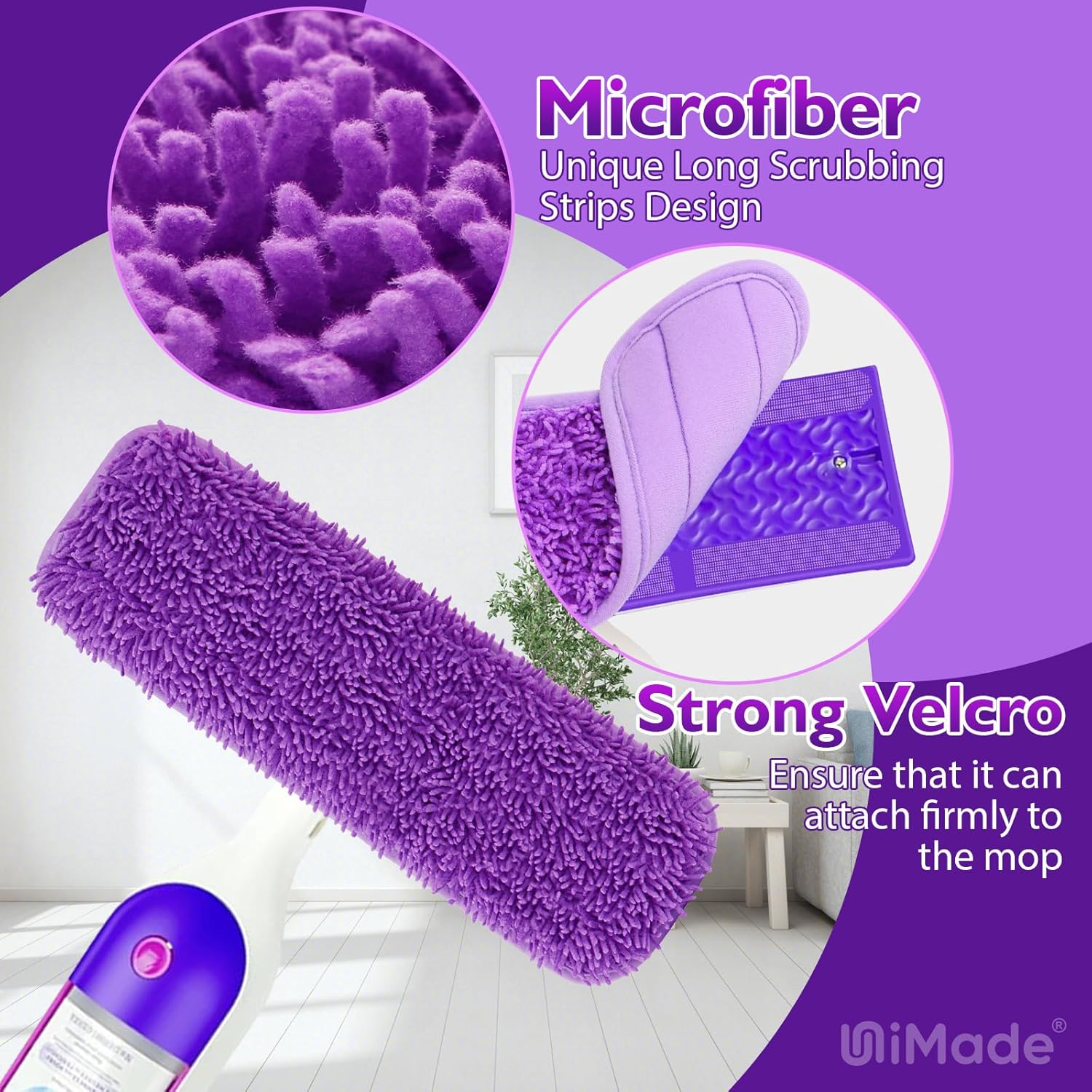 8 Piece Washable Microfiber Electric Mop Pads