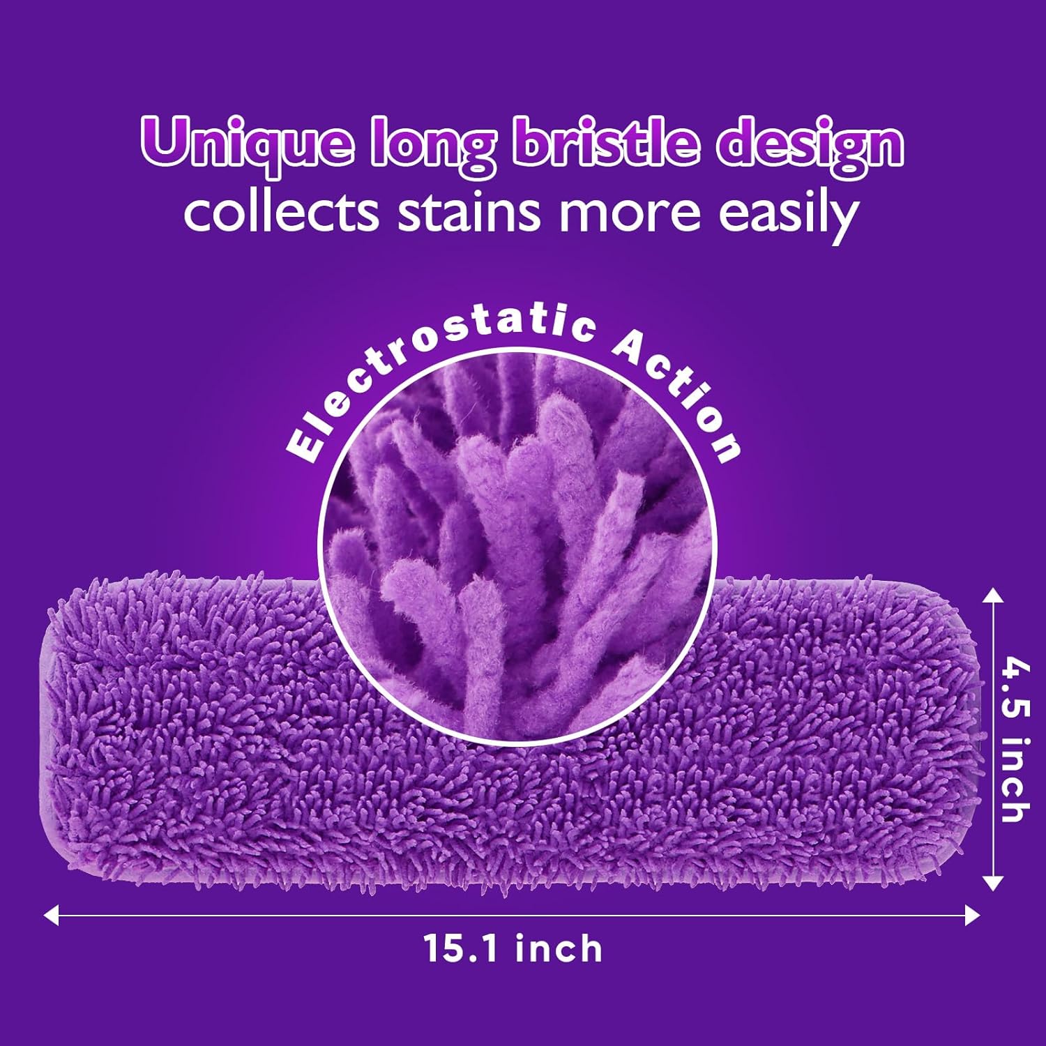 8 Piece Washable Microfiber Electric Mop Pads