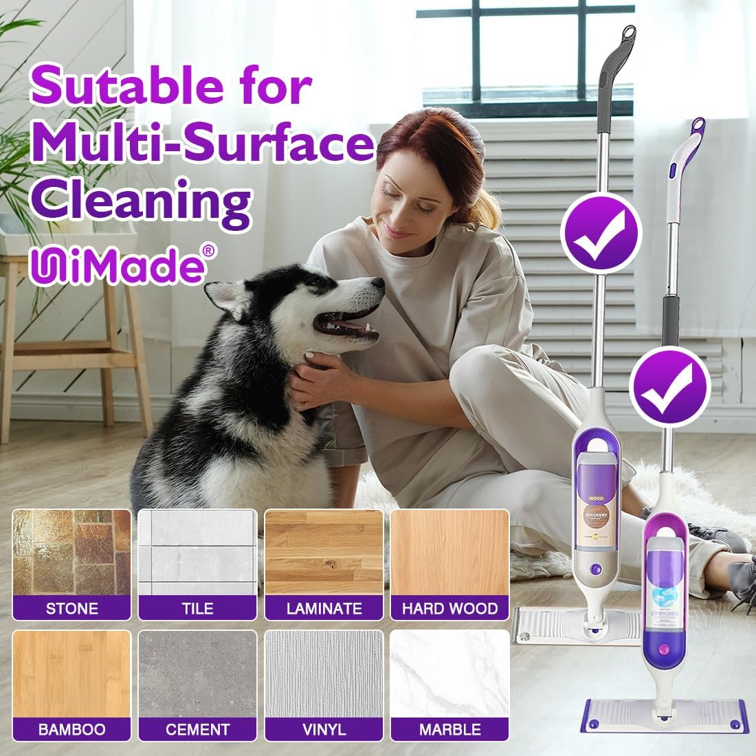 8 Piece Washable Microfiber Electric Mop Pads