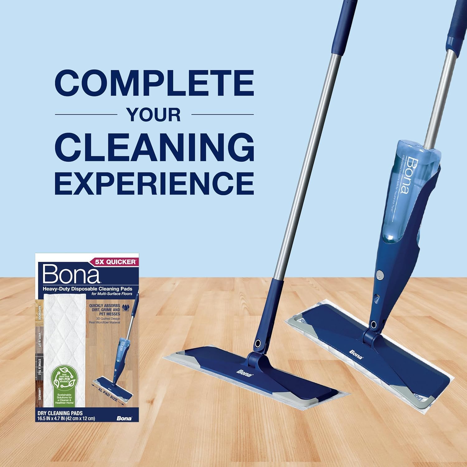 18 Piece Heavy-duty All-surface Disposable Cleaning Mop Pads