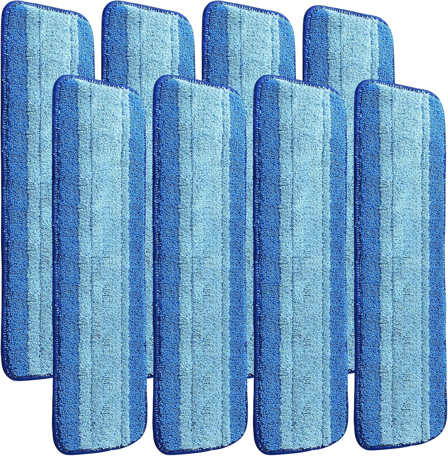 8-Pack Microfiber Cleaning Pads | Compatible with all Bona Mops | For Hardwood and Hard Surface Floors | Washable | Reusable