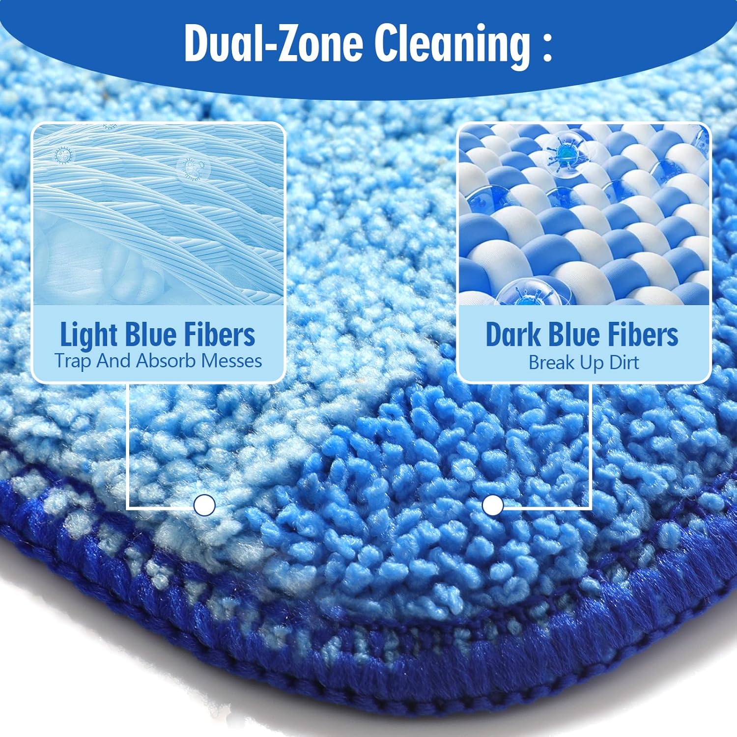 8-Pack Microfiber Cleaning Pads | Compatible with all Bona Mops | For Hardwood and Hard Surface Floors | Washable | Reusable