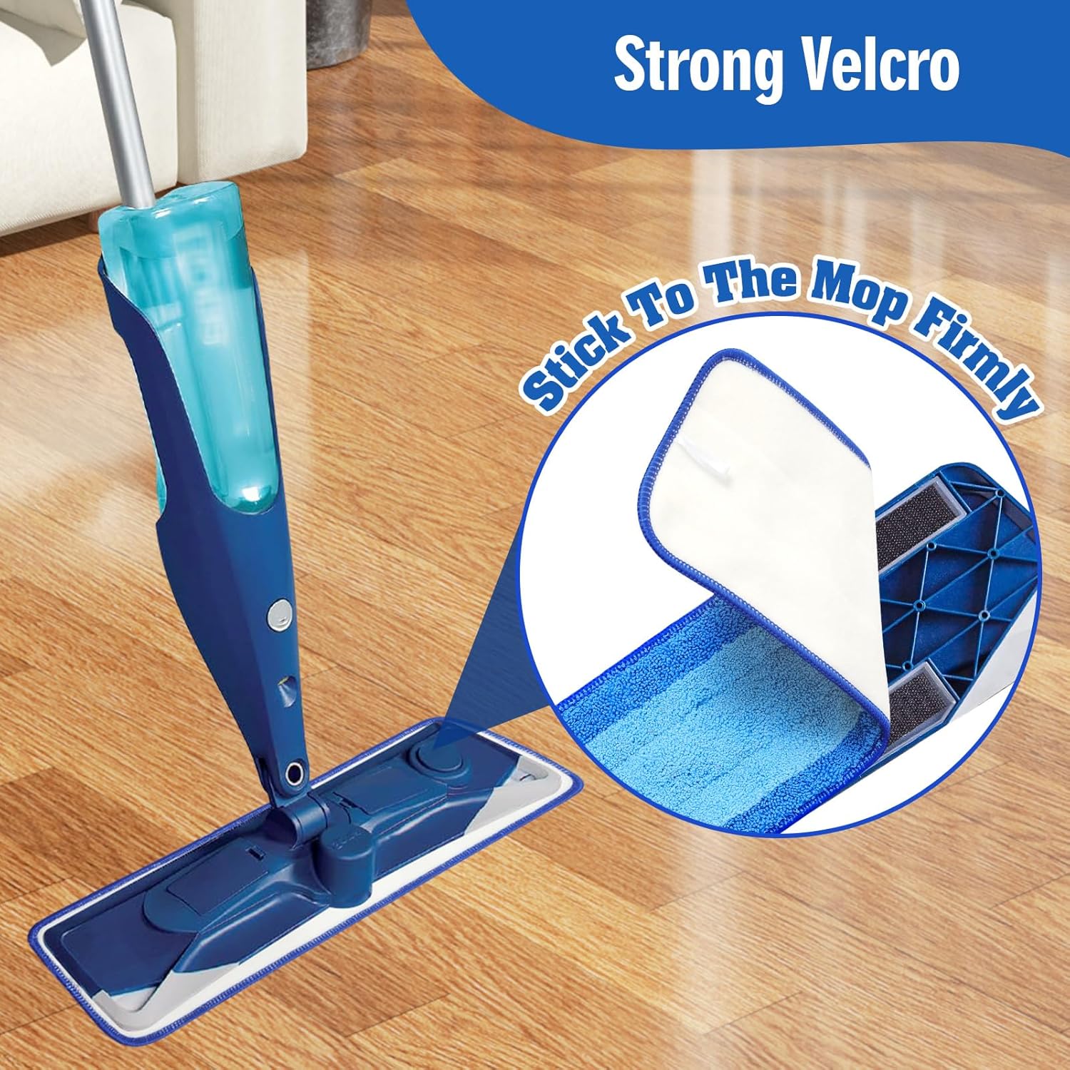 8-Pack Microfiber Cleaning Pads | Compatible with all Bona Mops | For Hardwood and Hard Surface Floors | Washable | Reusable