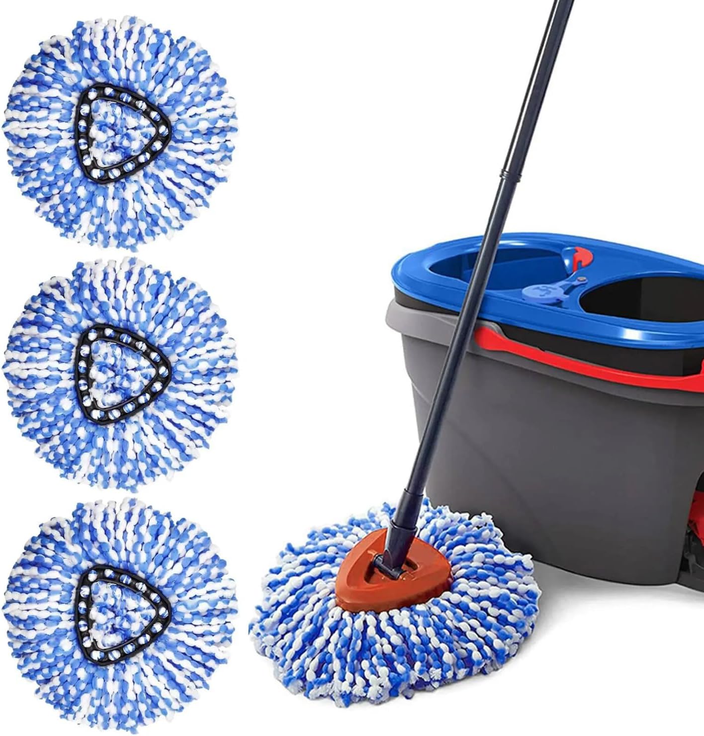 The Spin Mop Replacement Head is compatible with the Ocedar RinseClean 2 Tank Mop System | a microfiber replacement mop head for cleaning all hard surface floors.