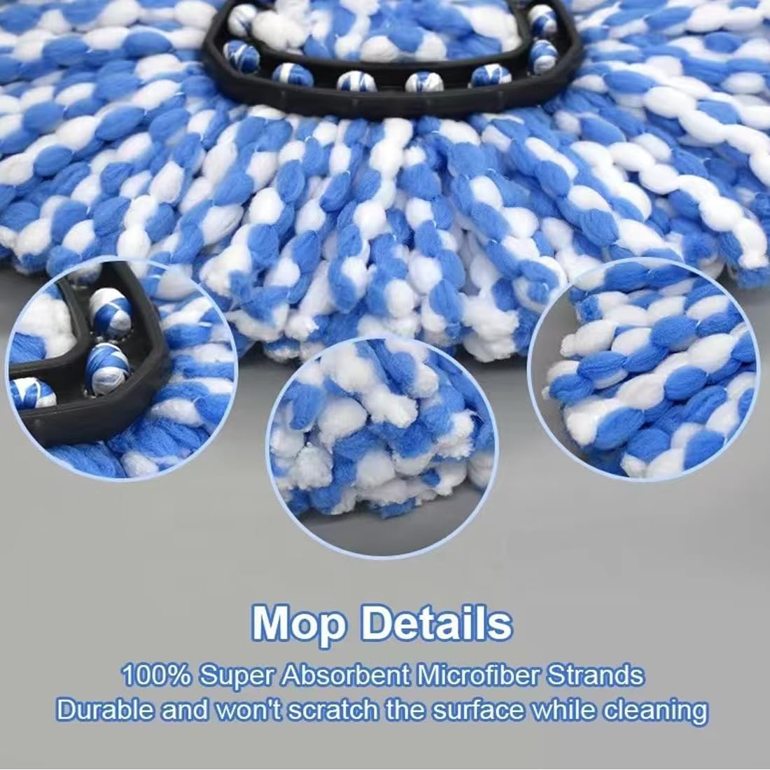 The Spin Mop Replacement Head is compatible with the Ocedar RinseClean 2 Tank Mop System | a microfiber replacement mop head for cleaning all hard surface floors.