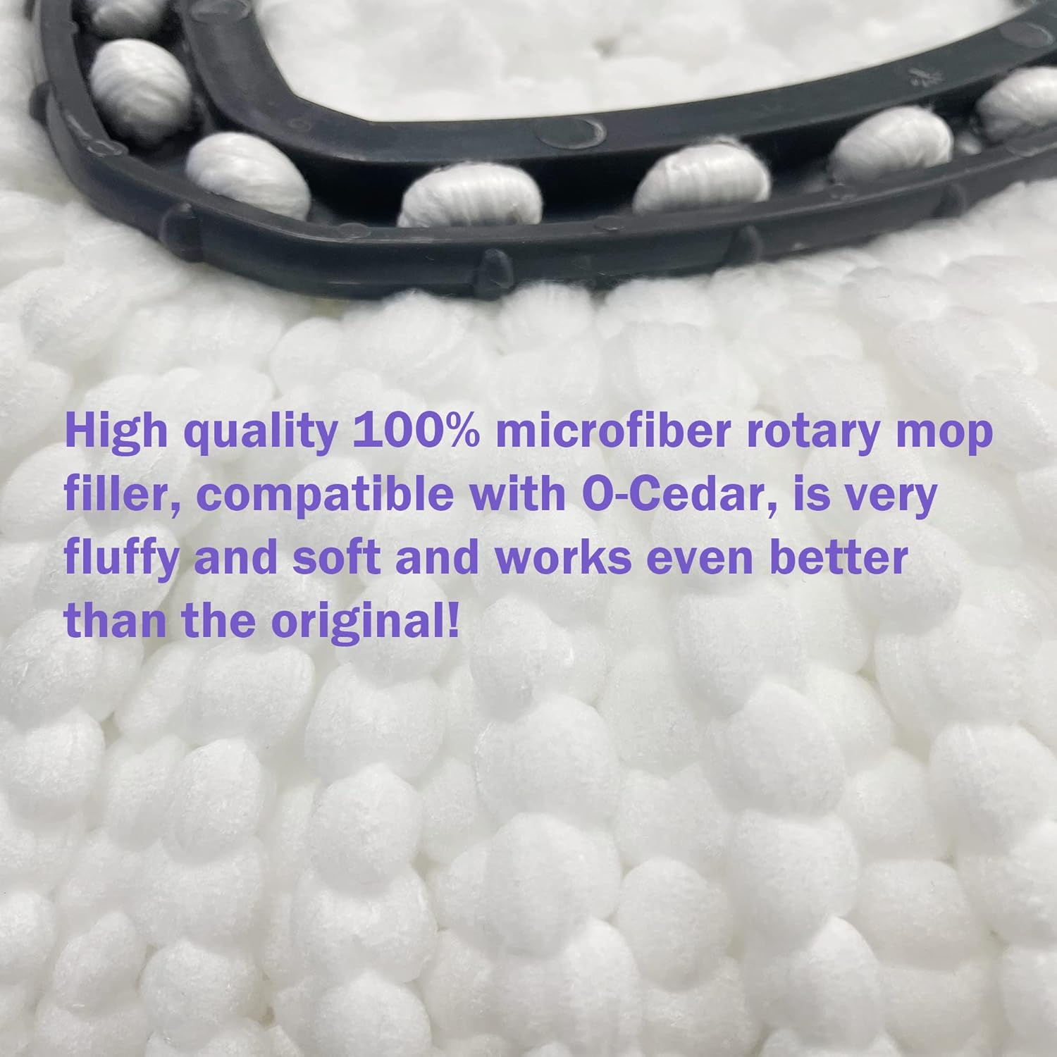4-Pack Replacement Mop Heads for O-Ceda EasyWrin Spin Mop | Microfiber Spin Mop Replacement | Easy to Clean Mop Head Replacement