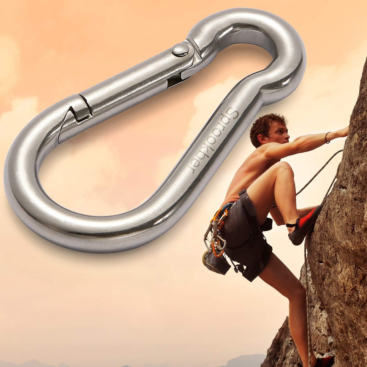 Stainless Steel Spring Hook Mountain Buckles