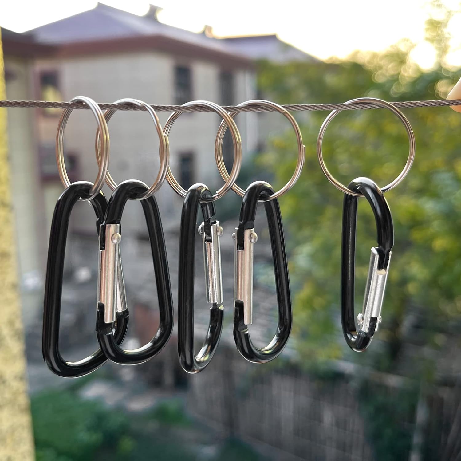 30 Aluminum Mountain Buckle Clips, 5.08cm D-Shape Hook