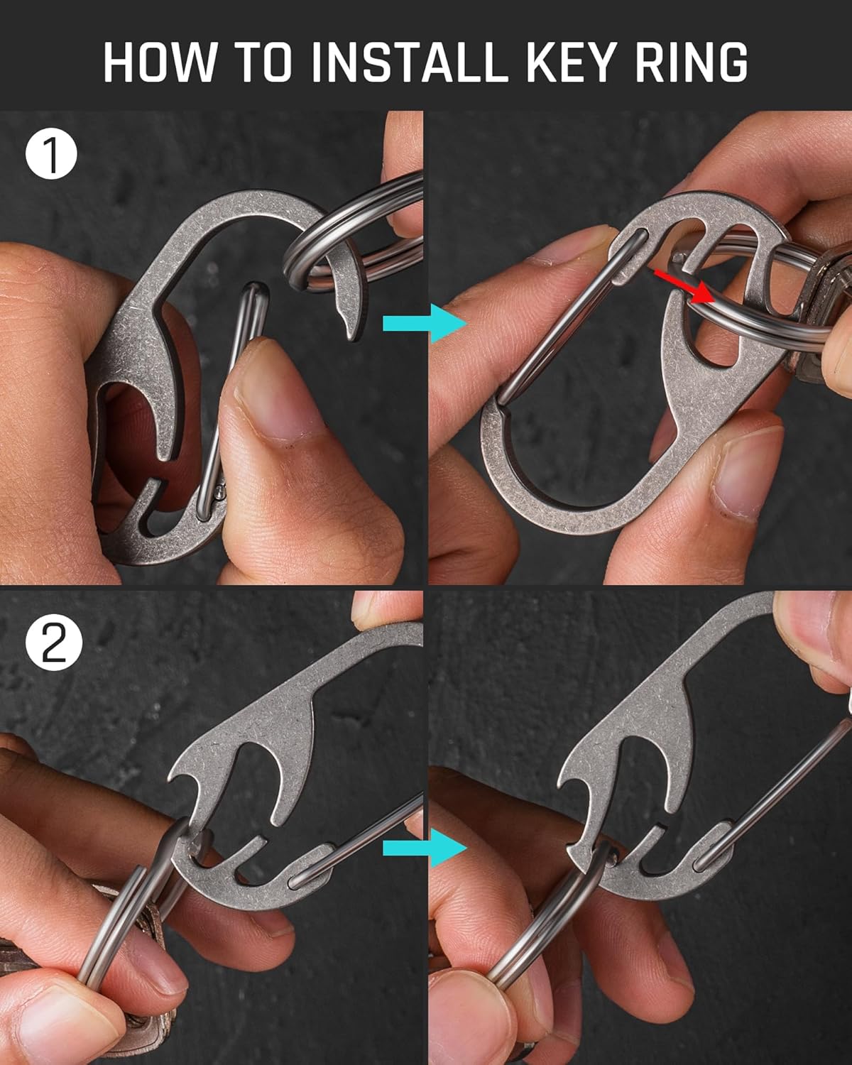 Titanium Mountaineering Buckle Keychain Holder