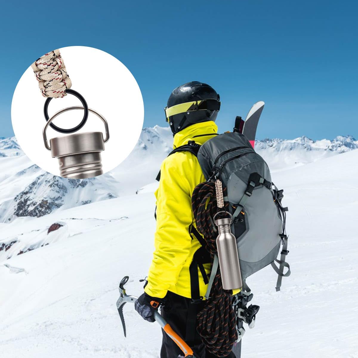 6-Pack Parachute Rope Keychain