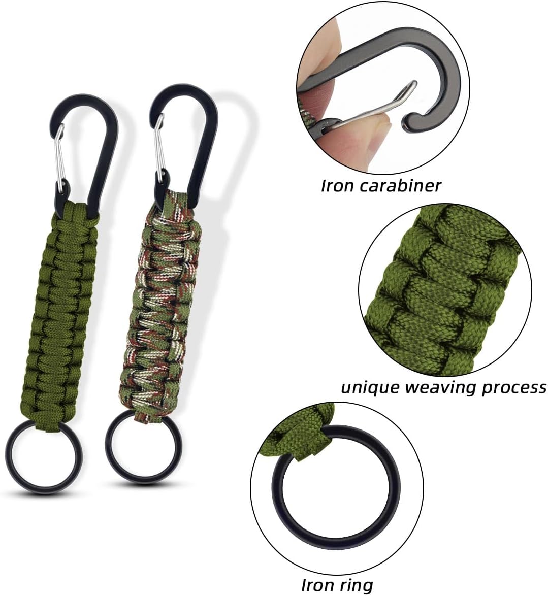 6-Pack Parachute Rope Keychain