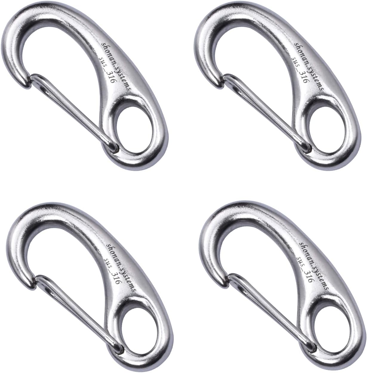 1.93 inch Mountaineering Buckle, 4 Piece Flag Hook