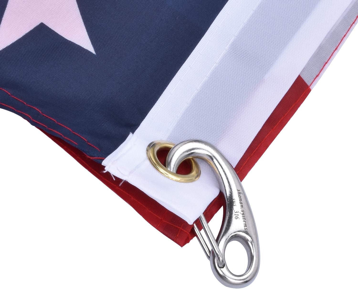 1.93 inch Mountaineering Buckle, 4 Piece Flag Hook