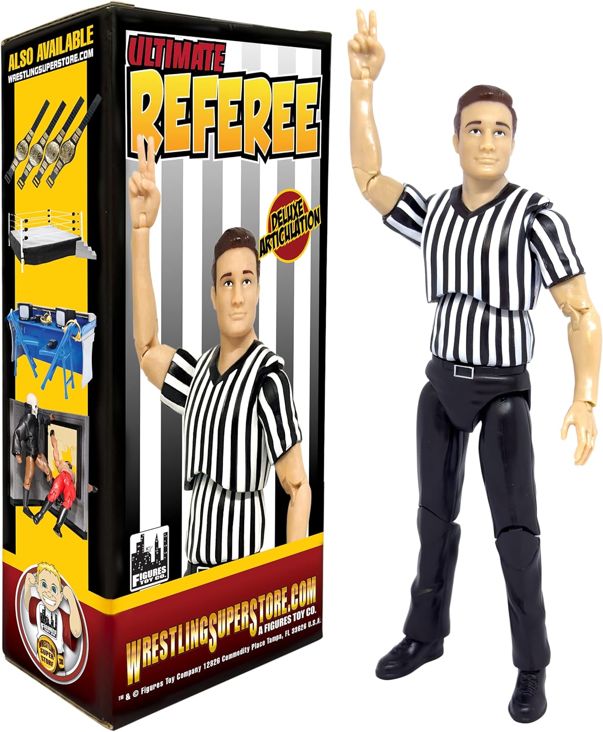Ultimate Referee & Deluxe Knuckle Wrestling Action Figure