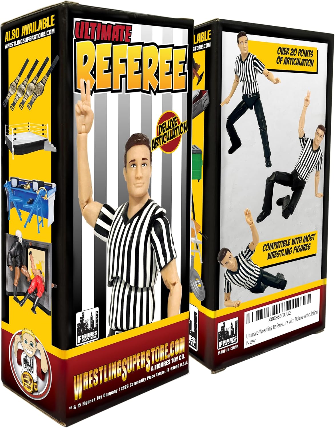 Ultimate Referee & Deluxe Knuckle Wrestling Action Figure