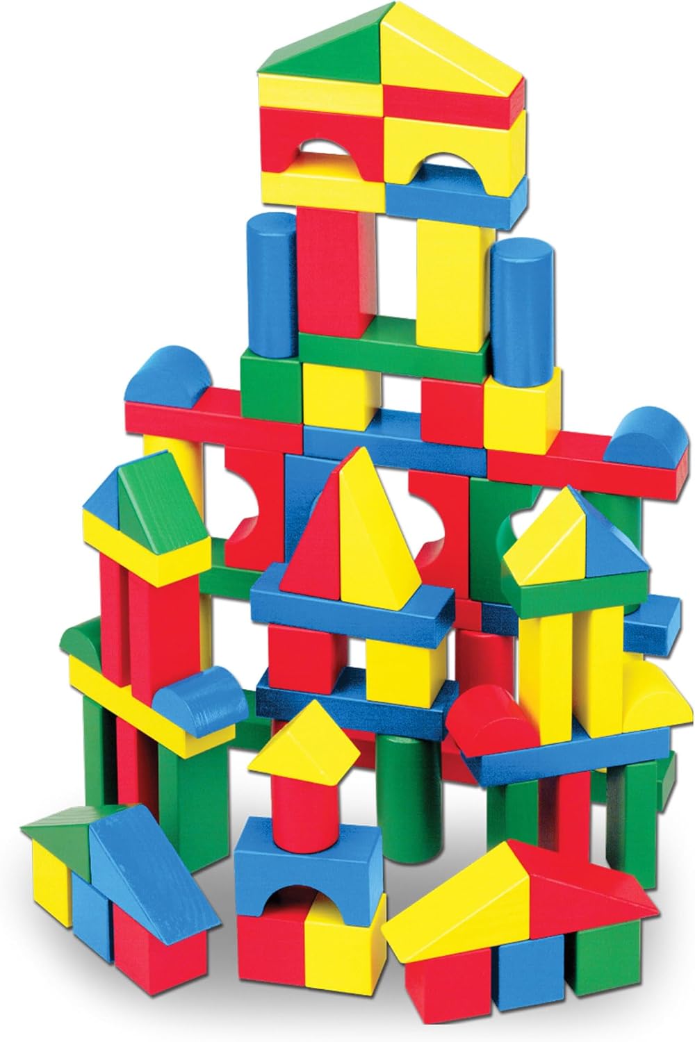Wooden Block Set - 1 Blocks, 4 Colors and 9 Shapes