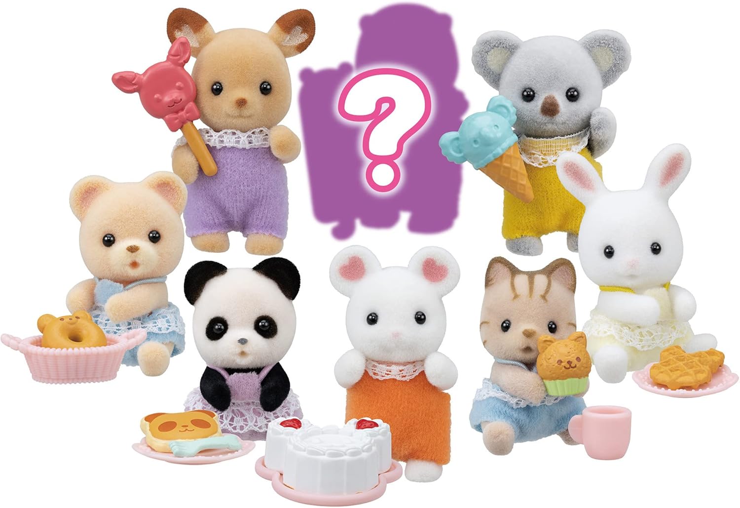 Calico Critters Baby Snacks Collection Blind Bag, Surprise Set Includes Doll Dolls and Accessories