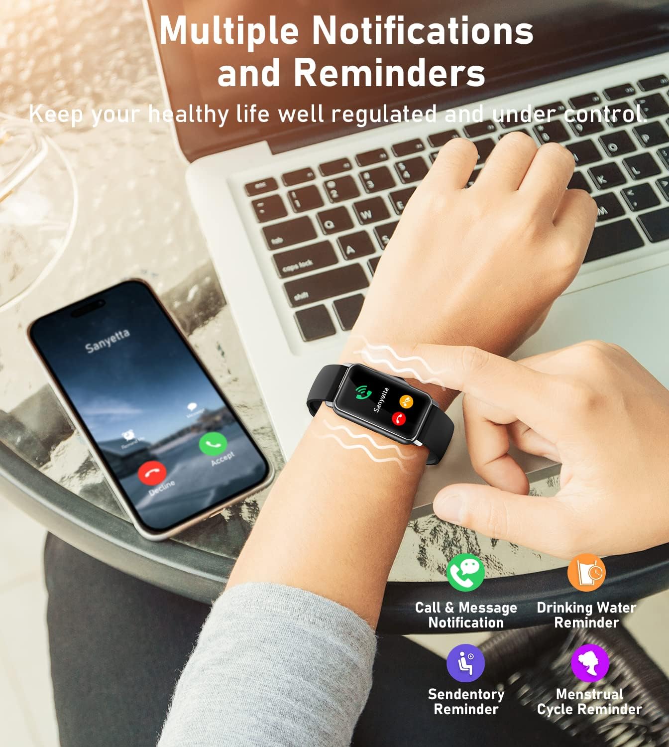 Smart Watch Heart Rate Blood Oxygen Waterproof