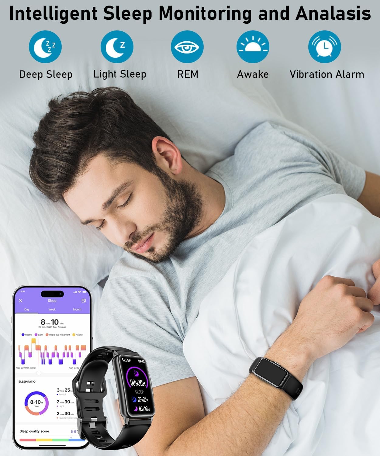 Smartwatch Heart Rate Blood Oxygen Waterproof