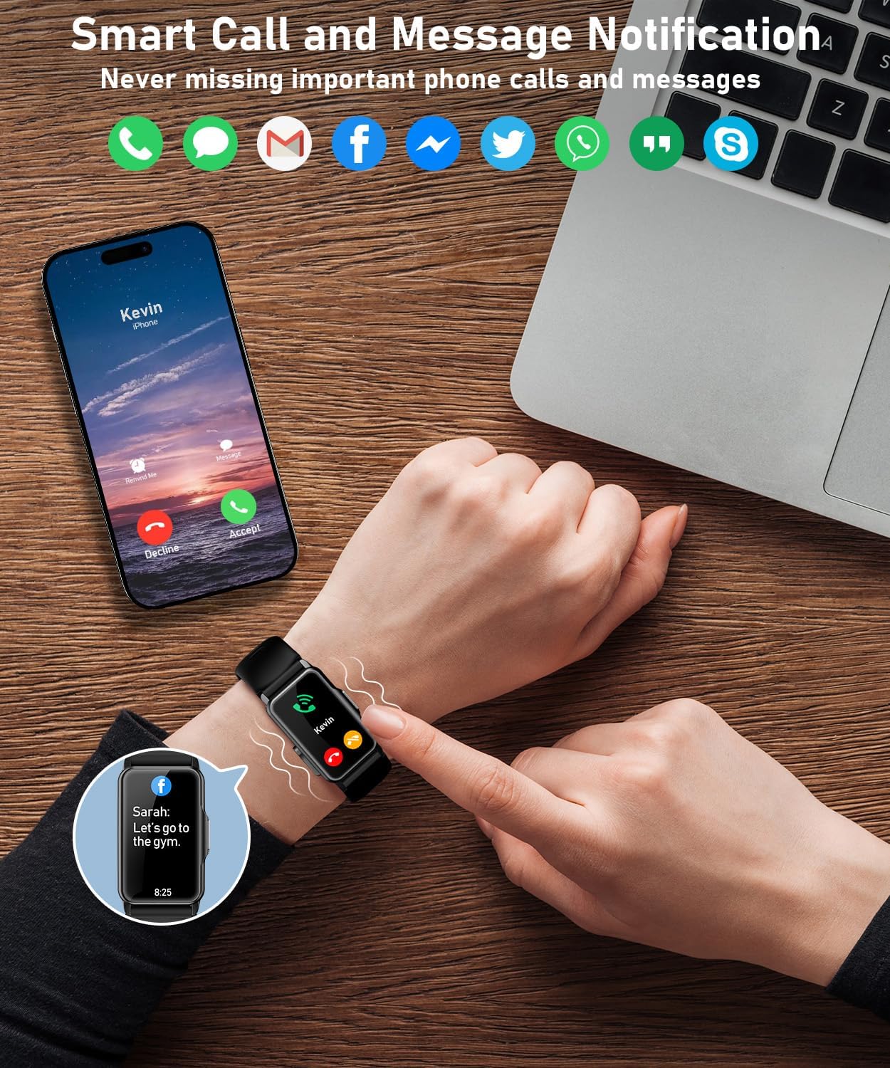 Smartwatch Heart Rate Blood Oxygen Waterproof