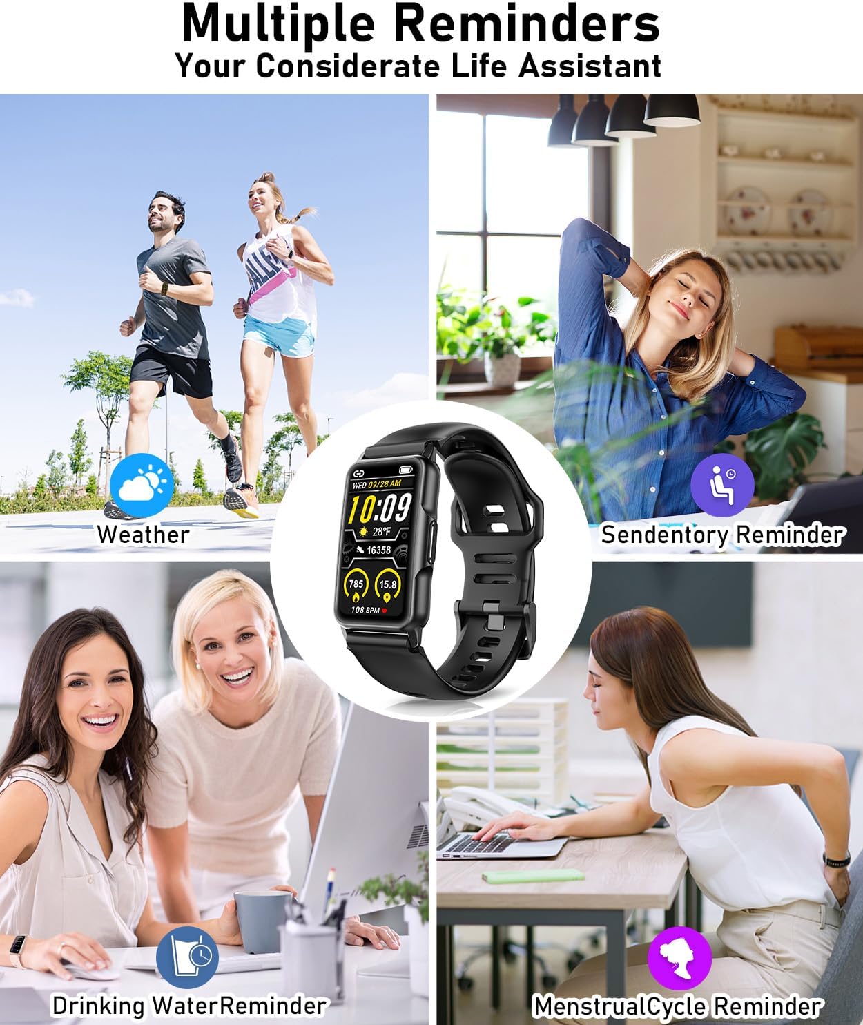 Smartwatch Heart Rate Blood Oxygen Waterproof