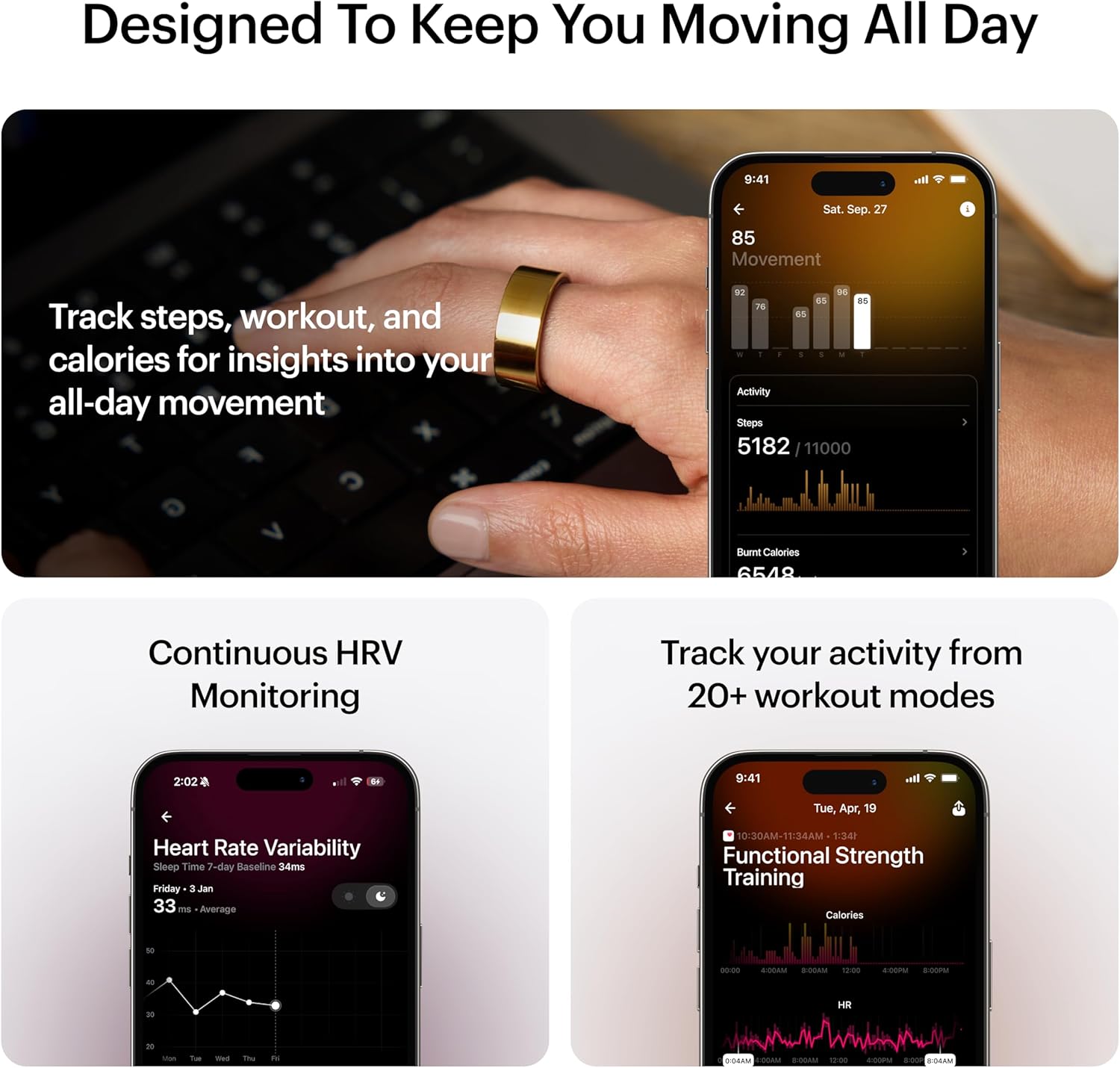 Ring AIR Sleep Fitness Tracker