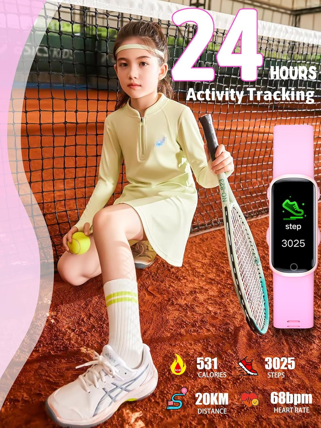 Kids Fitness Tracker Heart Rate Sleep