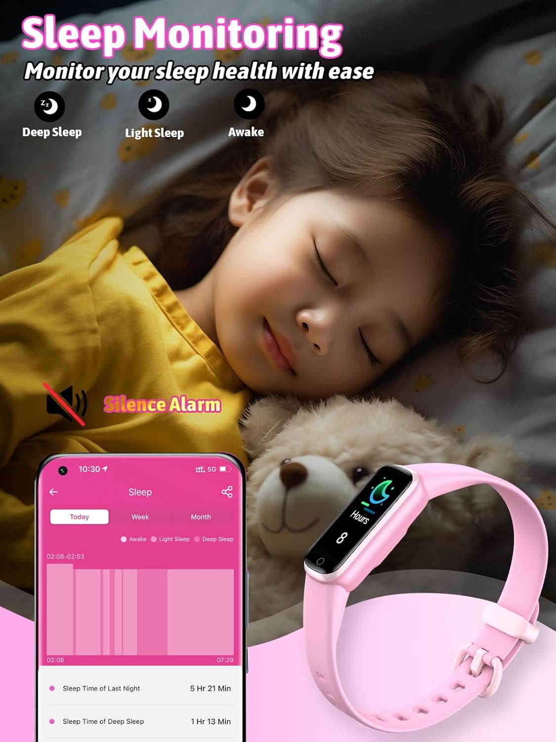 Kids Fitness Tracker Heart Rate Sleep