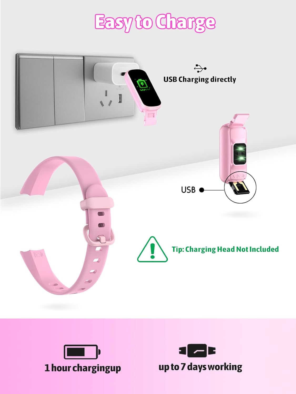 Kids Fitness Tracker Heart Rate Sleep