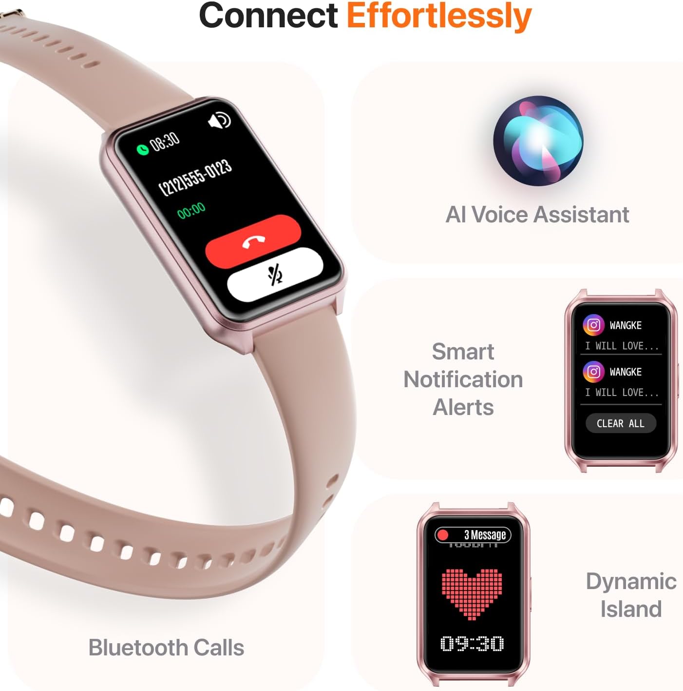 Smartwatch Phone Call Heart Rate Waterproof