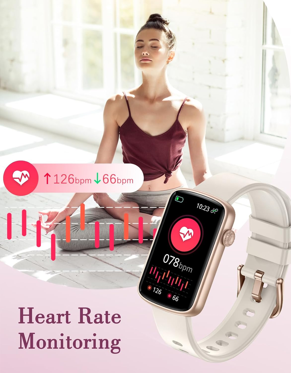 Women's Smart Watch Heart Rate Pedometer