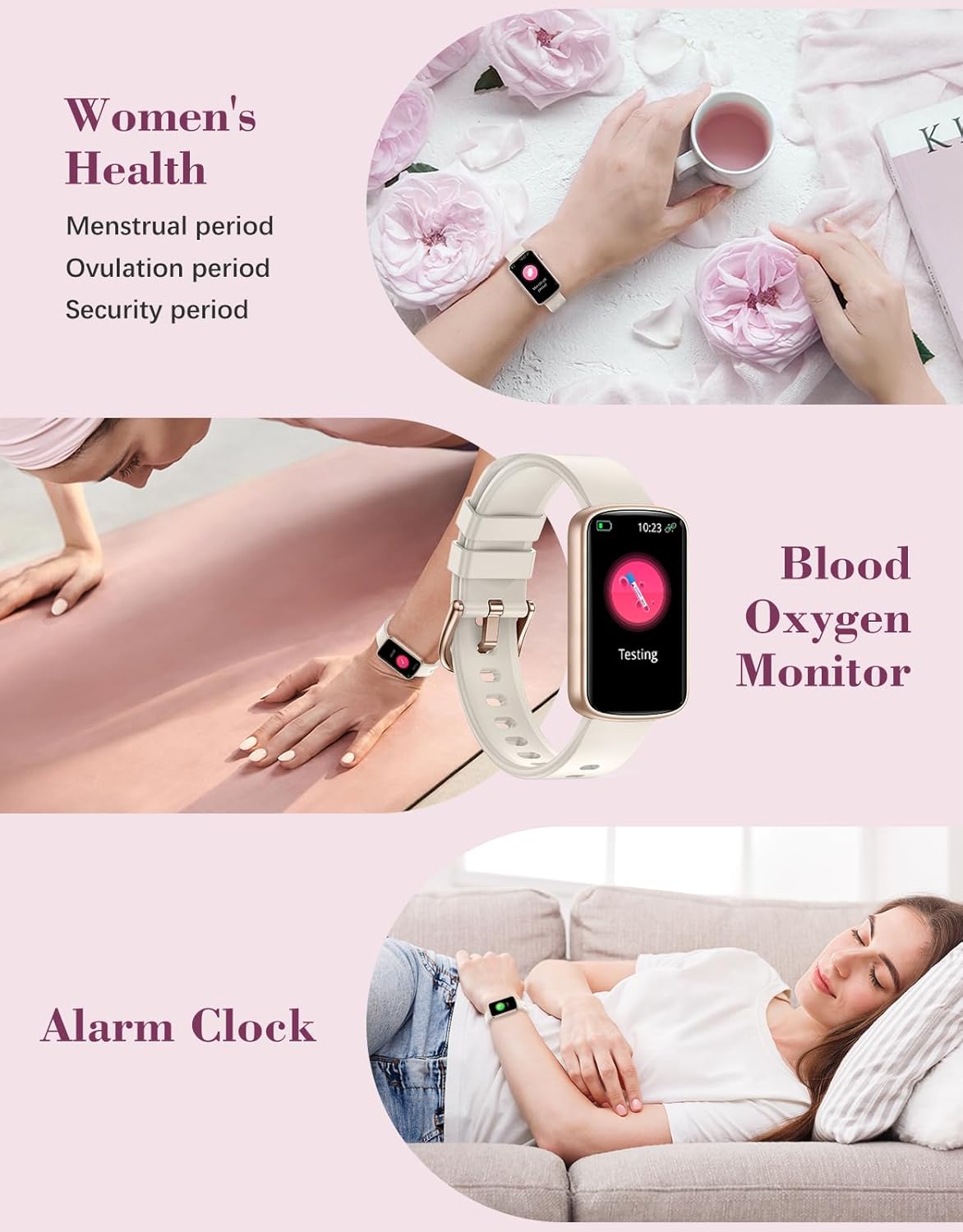 Women's Smart Watch Heart Rate Pedometer