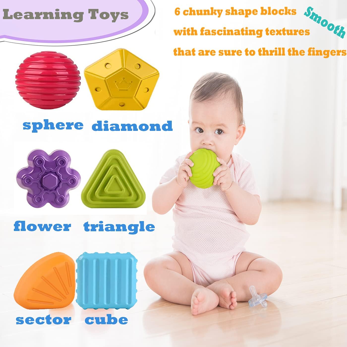 6 Pack Sensory Shapes, 1+ Years