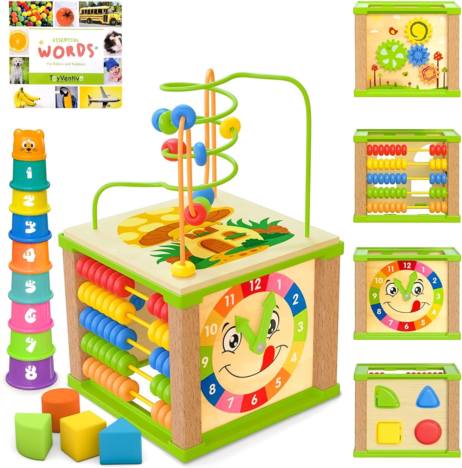 Wooden Activity Cube for 1-2 Years