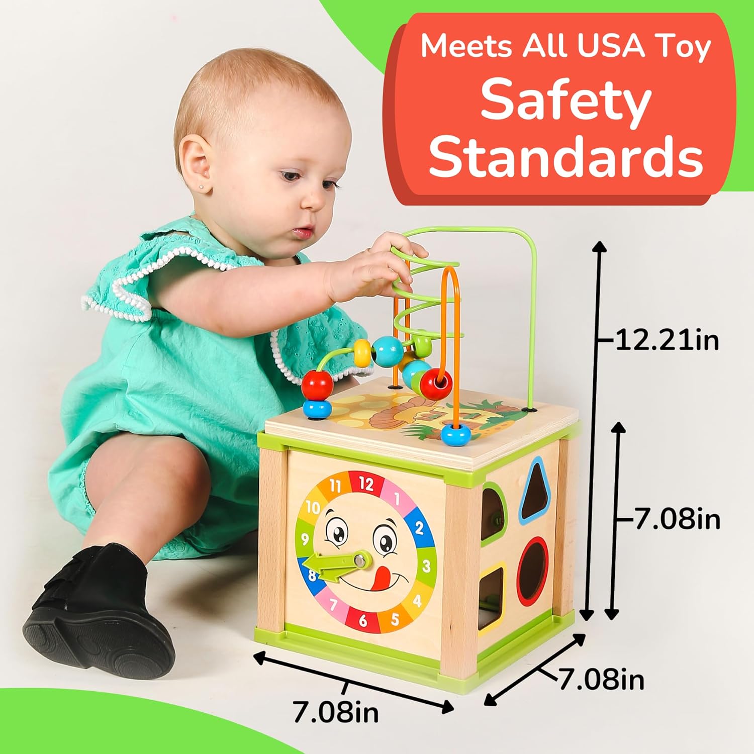 Wooden Activity Cube for 1-2 Years